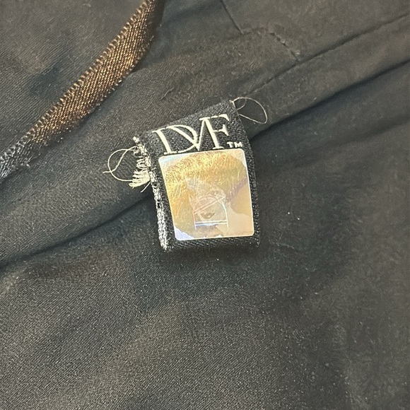 DVF Garvin Embellished Strapless Mini Dress | Black Sequin Silk | Size 2 - Picture 8 of 13